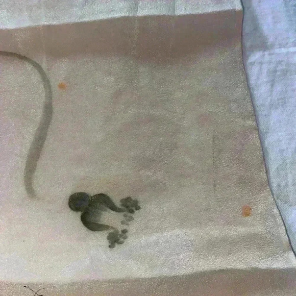 Vintage Mitsukoshi hand painted & signed silk scarf. - Picture 7 of 7